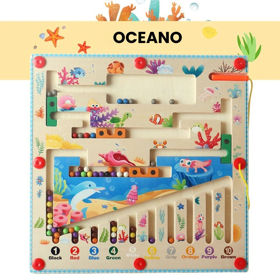 🧠 LABERINTO MAGNÉTICO DE MADERA – APRENDE JUGANDO SIN PANTALLAS