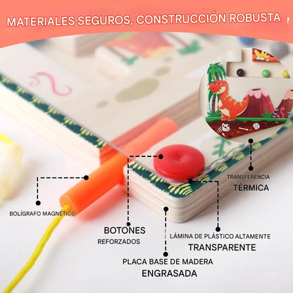 🧠 LABERINTO MAGNÉTICO DE MADERA – APRENDE JUGANDO SIN PANTALLAS