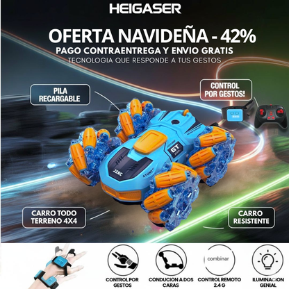 CARRO ACROBÁTICO 360° 6 EN 1 CONTROL POR GESTOS Y REMOTO