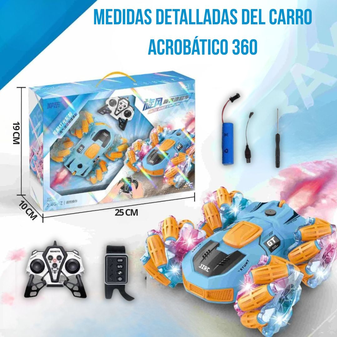 CARRO ACROBÁTICO 360° 6 EN 1 CONTROL POR GESTOS Y REMOTO