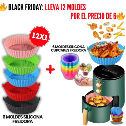 🔥Promo 6×1 Moldes de Freidora + Regalo 6 Moldes Cupcakes Aprovecha Hoy