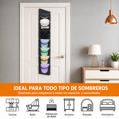 Organizador de Gorras para Pared de 7 Puestos | Compra 1 y Llévate Otro GRATIS 🎁