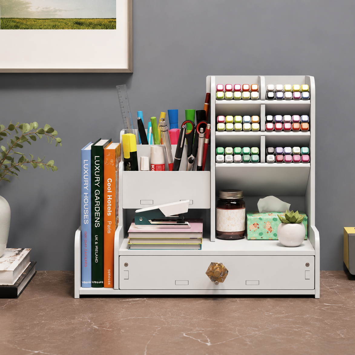 Organizador de Escritorio Multifuncional Premium ✔