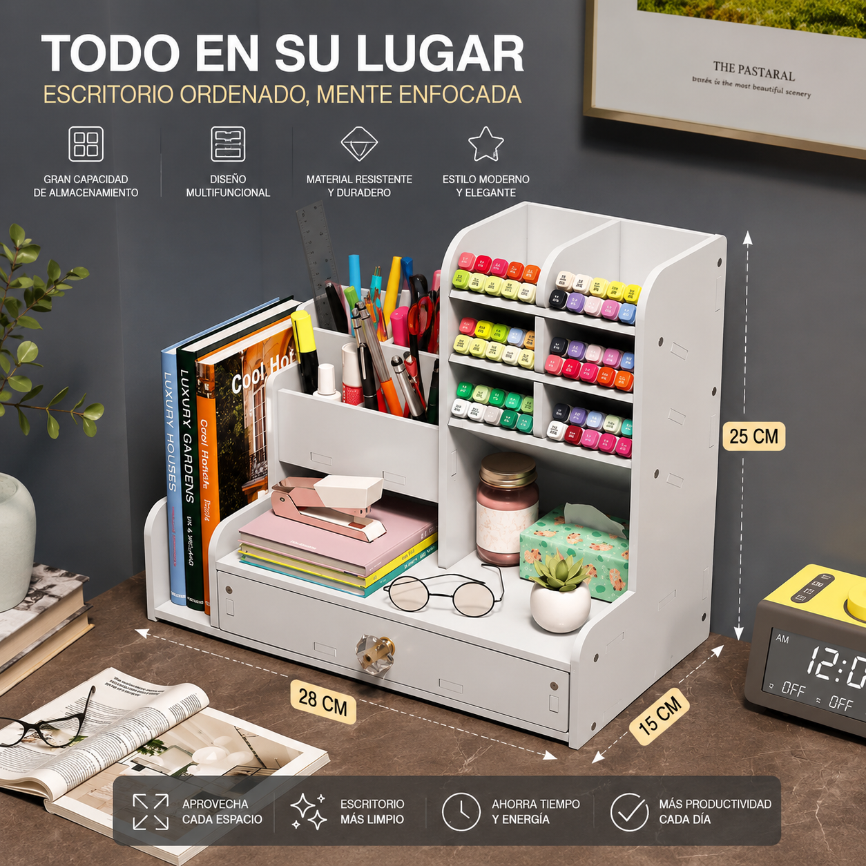 Organizador de Escritorio Multifuncional Premium ✔