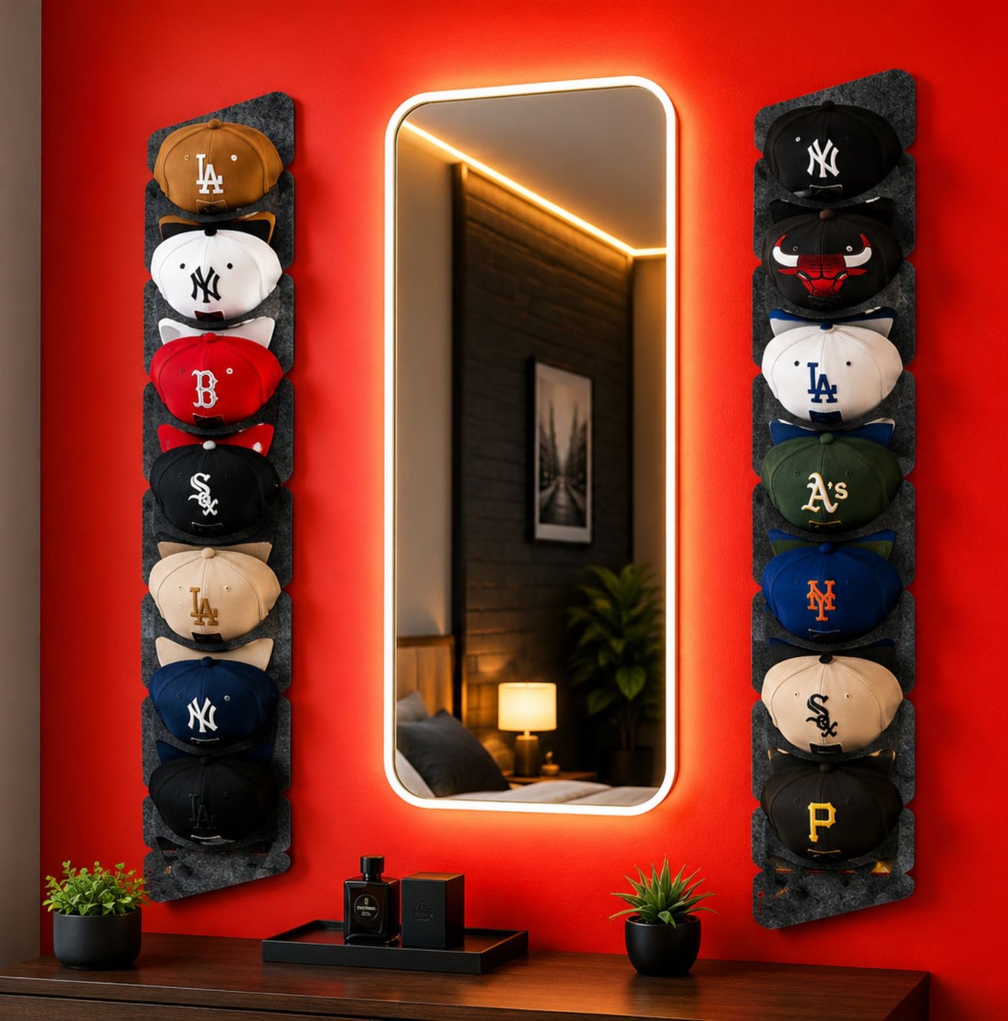 Organizador de Gorras para Pared de 7 Puestos | Compra 1 y Llévate Otro GRATIS 🎁
