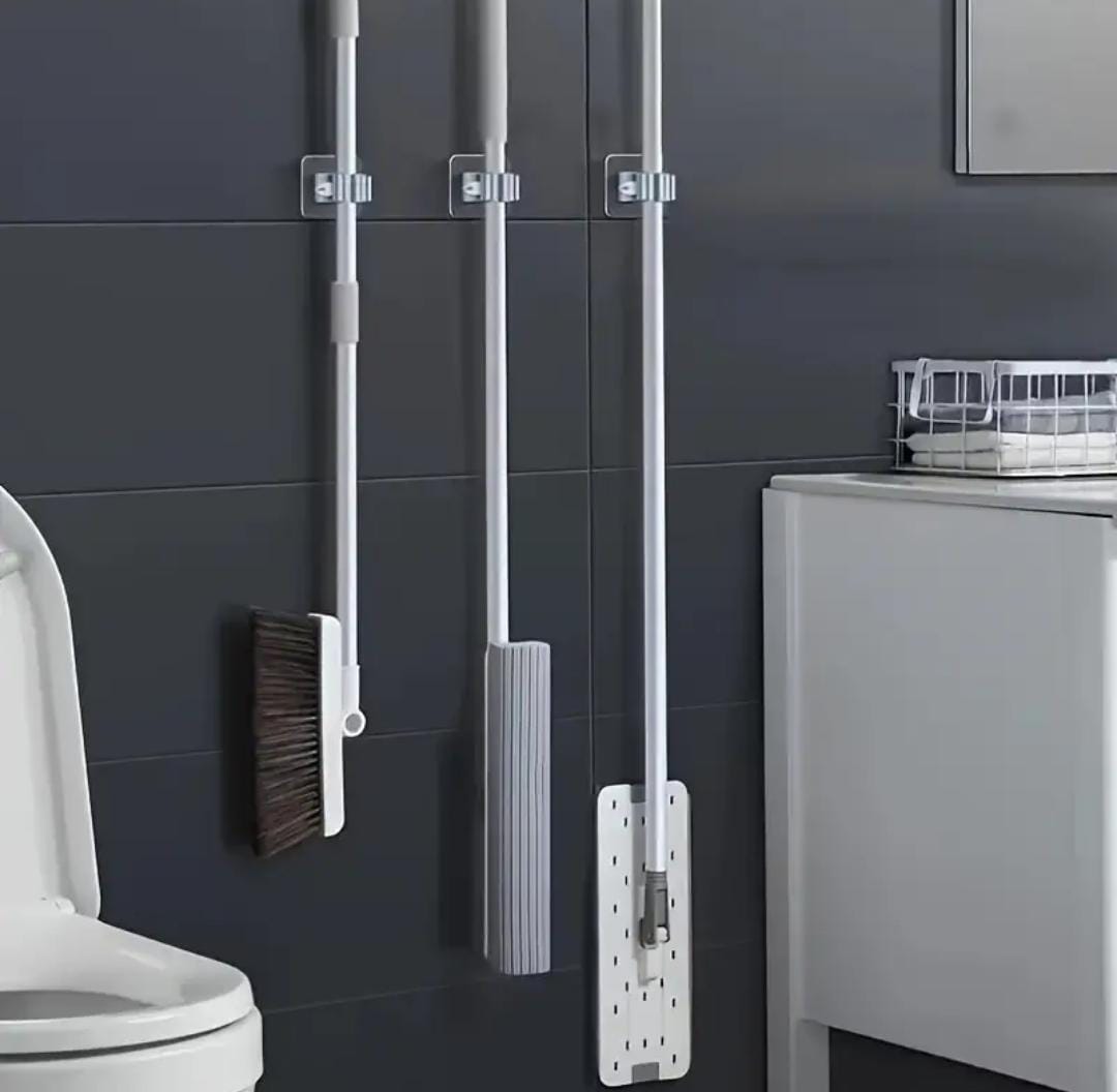 PACK DE 4 SOPORTES ORGANIZADOR ESCOBAS Y TRAPEROS ✔