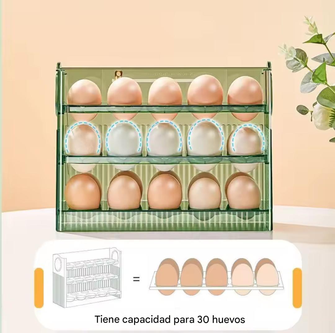 Organizador Automático de Huevos 30 Unidades – Evita Roturas y Desorden 🥚✔