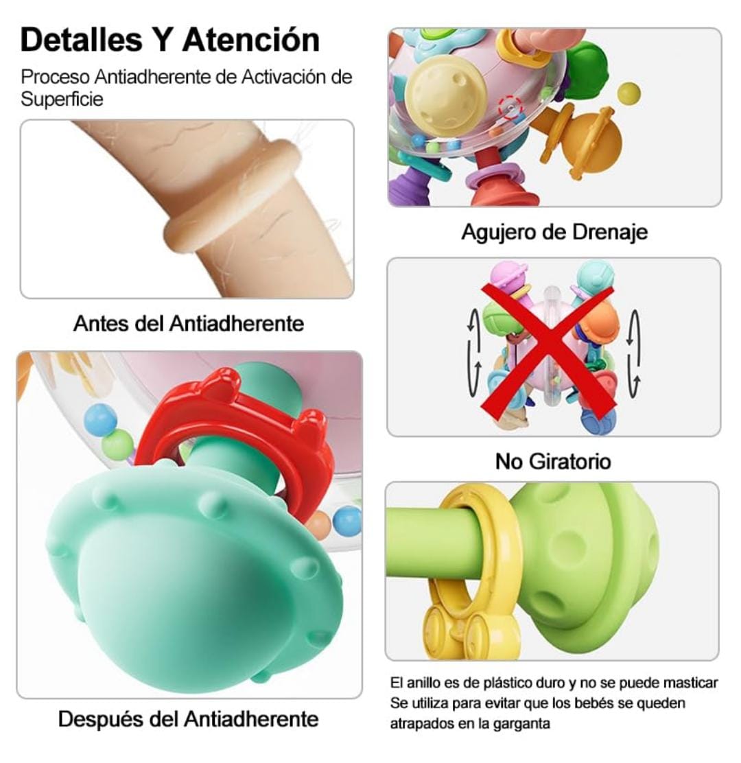 JUGUETE SENSORIAL DE DENTICIÓN PARA BEBÉS – ALIVIO Y DIVERSIÓN TODO EN UNO✨