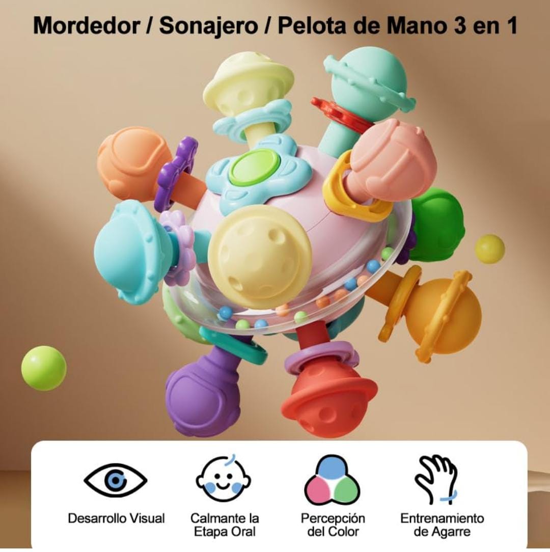 JUGUETE SENSORIAL DE DENTICIÓN PARA BEBÉS – ALIVIO Y DIVERSIÓN TODO EN UNO✨
