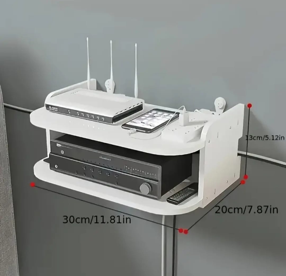 ESTANTE ORGANIZADOR WIFI TODO EN UNO – ¡DISEÑO MODERNO Y RESISTENTE! ✔