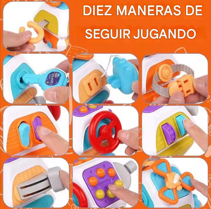 CUBO SENSORIAL DIDACTICO 10 EN 1 DIVERSIÓN GARANTIZADA