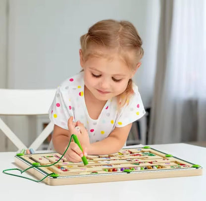 🧠 LABERINTO MAGNÉTICO DE MADERA – APRENDE JUGANDO SIN PANTALLAS