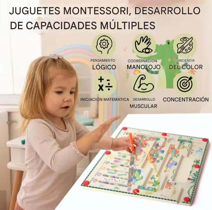 🧠 LABERINTO MAGNÉTICO DE MADERA – APRENDE JUGANDO SIN PANTALLAS