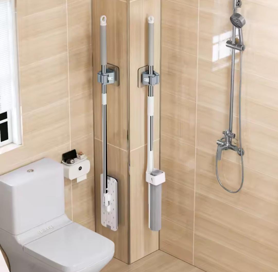 PACK DE 4 SOPORTES ORGANIZADOR ESCOBAS Y TRAPEROS ✔