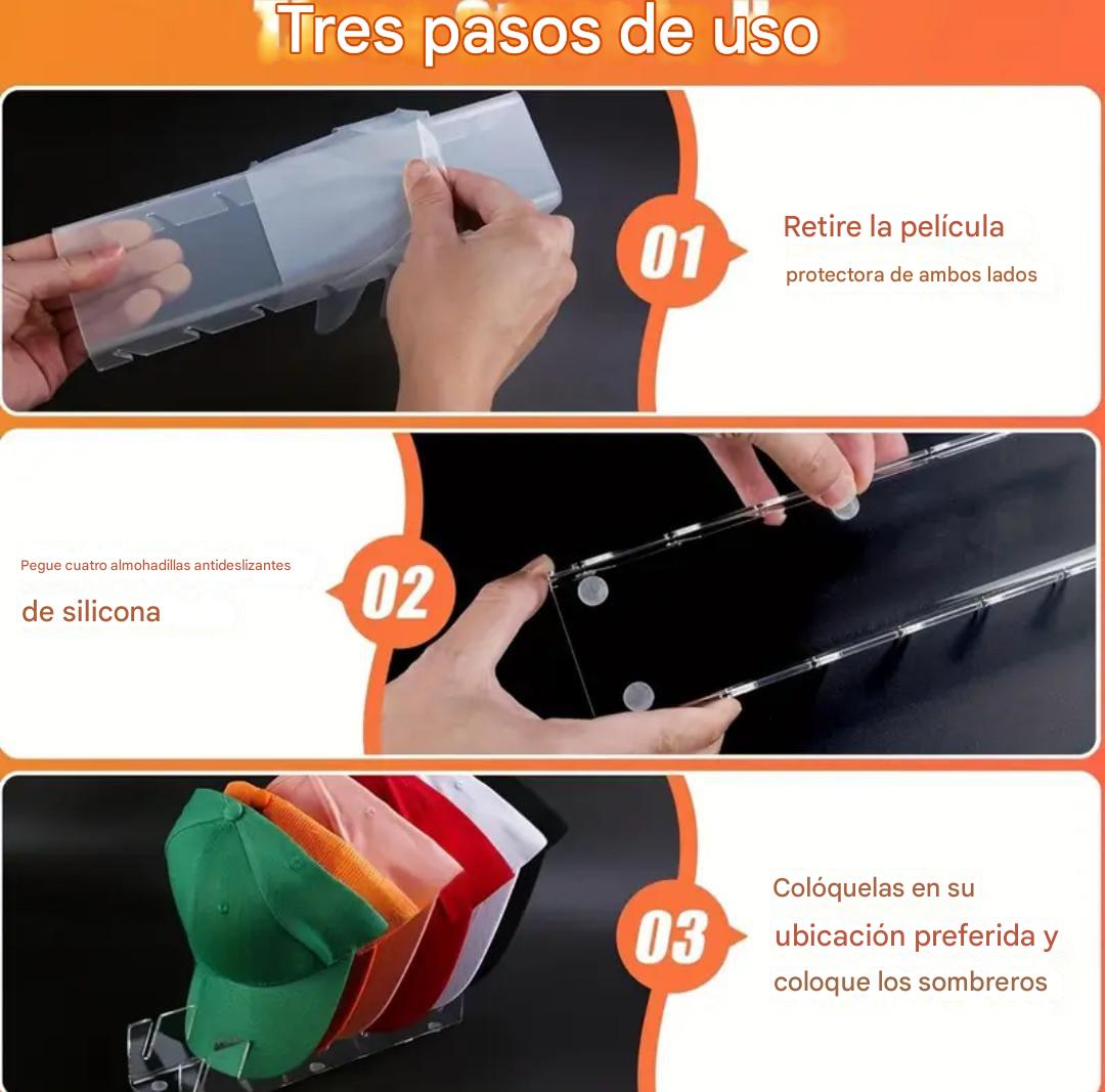 LLÉVATE 1 ORGANIZADOR DE GORRAS DE 7 PUESTOS Y TE DAMOS OTRO TOTALMENTE GRATIS🎁✔️