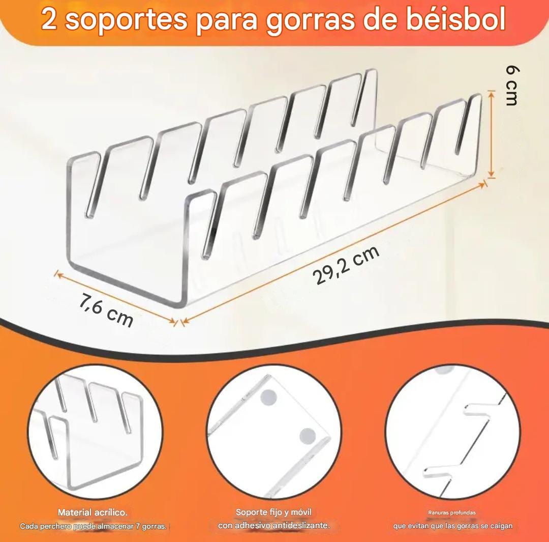 LLÉVATE 1 ORGANIZADOR DE GORRAS DE 7 PUESTOS Y TE DAMOS OTRO TOTALMENTE GRATIS🎁✔️