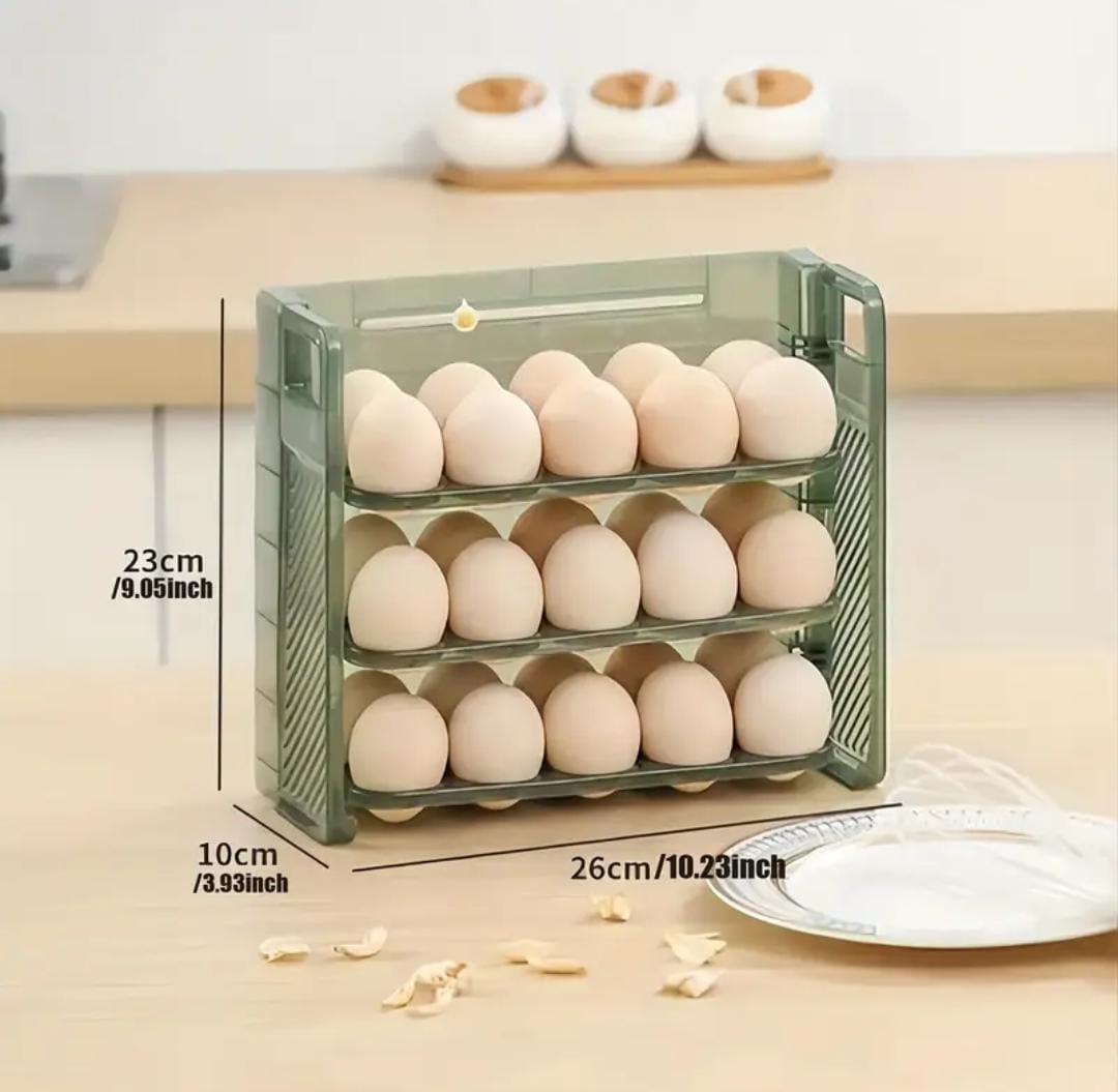 Organizador Automático de Huevos 30 Unidades – Evita Roturas y Desorden 🥚✔