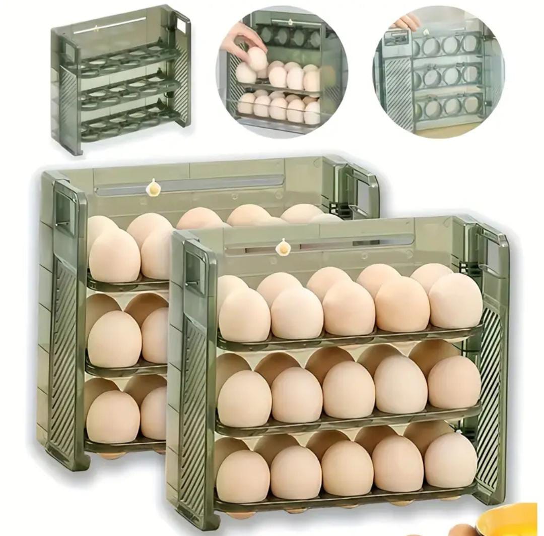 Organizador Automático de Huevos 30 Unidades – Evita Roturas y Desorden 🥚✔