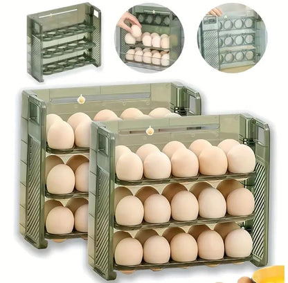 Organizador Automático de Huevos 30 Unidades – Evita Roturas y Desorden 🥚✔