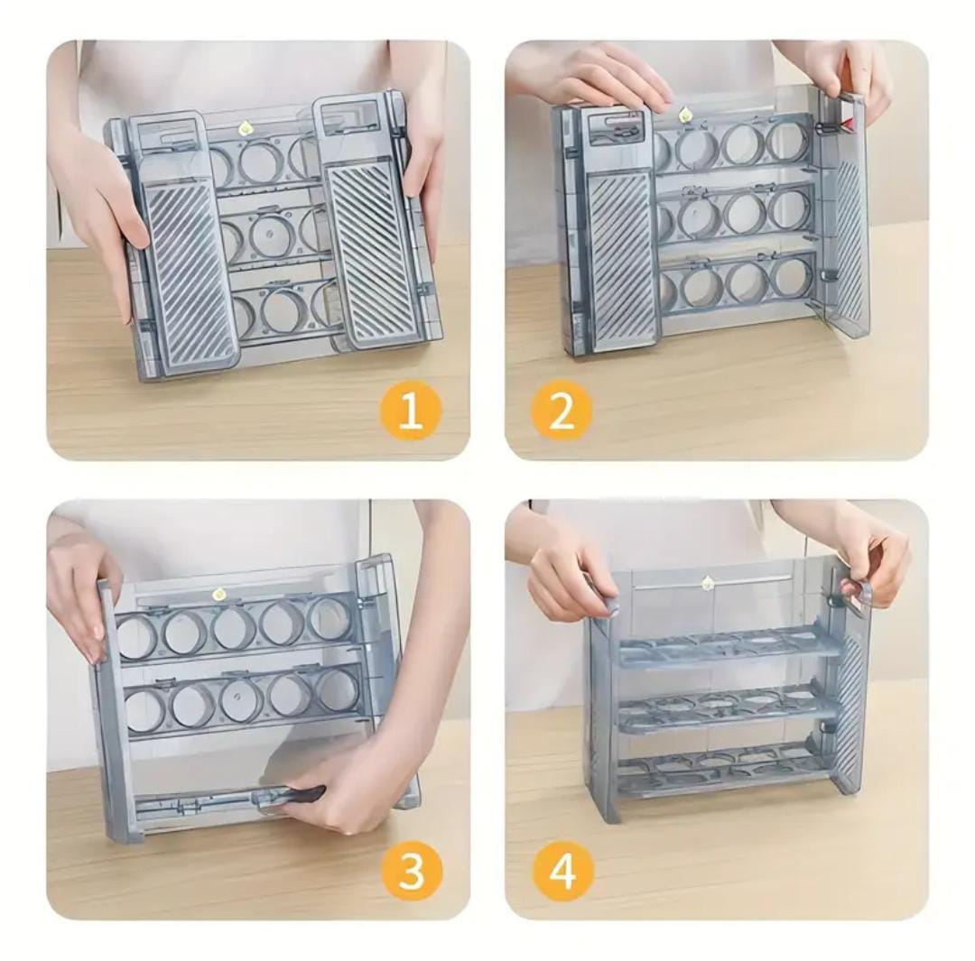 Organizador Automático de Huevos 30 Unidades – Evita Roturas y Desorden 🥚✔