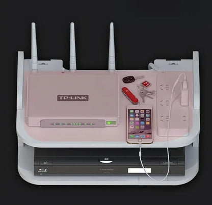 ESTANTE ORGANIZADOR WIFI TODO EN UNO – ¡DISEÑO MODERNO Y RESISTENTE! ✔