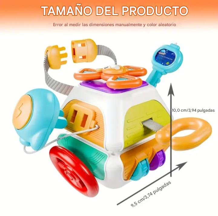 CUBO SENSORIAL DIDACTICO 10 EN 1 DIVERSIÓN GARANTIZADA