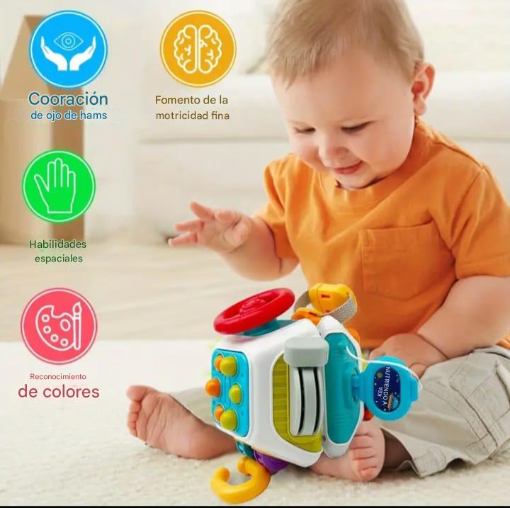 CUBO SENSORIAL DIDACTICO 10 EN 1 DIVERSIÓN GARANTIZADA