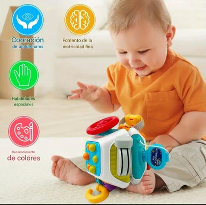 CUBO SENSORIAL DIDACTICO 10 EN 1 DIVERSIÓN GARANTIZADA