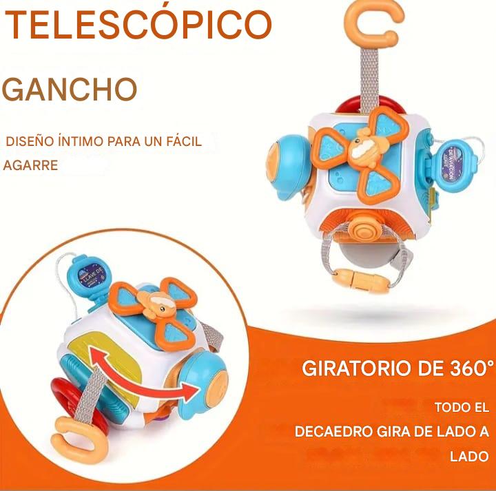 CUBO SENSORIAL DIDACTICO 10 EN 1 DIVERSIÓN GARANTIZADA