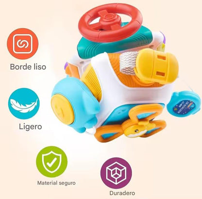 CUBO SENSORIAL DIDACTICO 10 EN 1 DIVERSIÓN GARANTIZADA