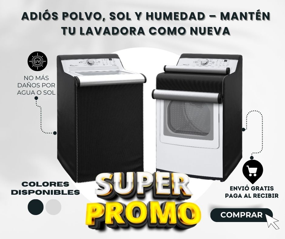 FUNDA PARA LAVADORA – PROTECCIÓN CONTRA AGUA, SOL Y POLVO ✔