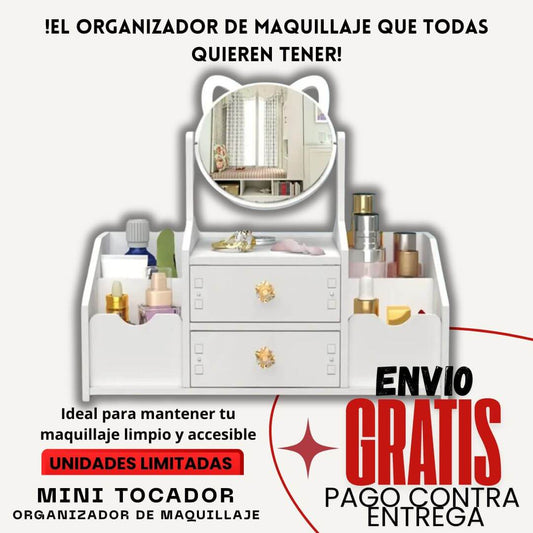 MINI TOCADOR ORGANIZADOR DE MAQUILLAJE ✔