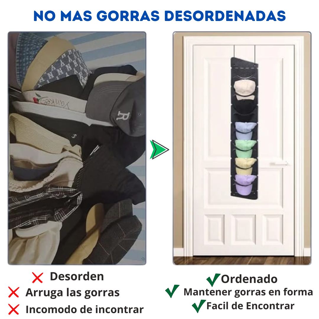¡Lleva 1 Organizador para Gorras de 7 Puestos y Llévate otro GRATIS! ✔