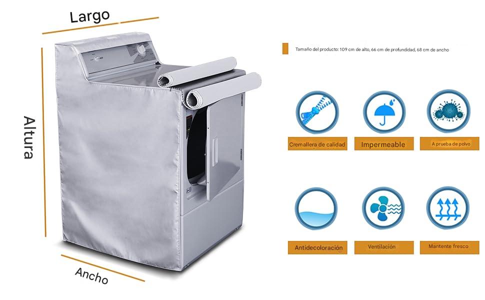 FUNDA PARA LAVADORA – PROTECCIÓN CONTRA AGUA, SOL Y POLVO ✔