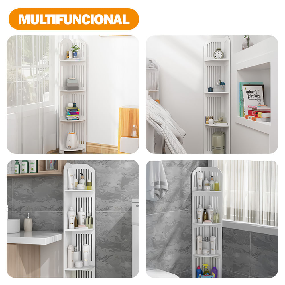 Organizador Esquinero de Baño 4 Niveles Premium ✔
