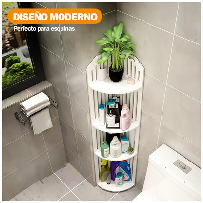 Organizador Esquinero de Baño 4 Niveles Premium ✔