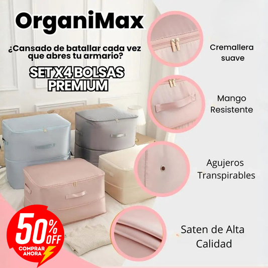 SET X4 BOLSAS COMPRESORAS 🧺 AHORRA ESPACIO Y ORGANIZA TU CLÓSET 💨