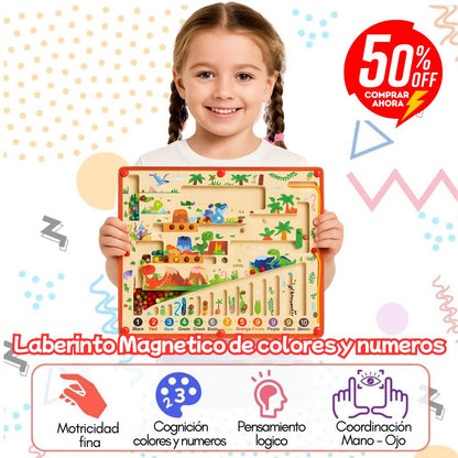 🧠 LABERINTO MAGNÉTICO DE MADERA – APRENDE JUGANDO SIN PANTALLAS